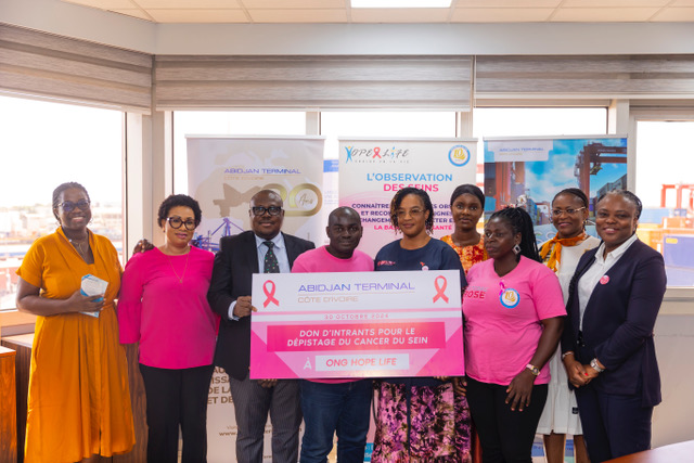 Abidjan Terminal renouvelle son engagement pour le dépistage précoce du cancer du sein en Côte d'Ivoire